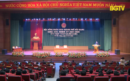 Kỳ họp XIX HĐND TP. Bắc Giang bầu c&aacute;c chức danh chủ chốt