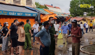 Lạng Giang: Ch&aacute;y cửa h&agrave;ng kinh doanh tại thị trấn V&ocirc;i 