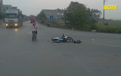Lạng Giang: N&uacute;t giao cắt mất an to&agrave;n giao th&ocirc;ng