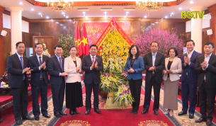 L&atilde;nh đạo tỉnh Bắc Giang v&agrave; Bắc Ninh ch&uacute;c Tết Đảng bộ, ch&iacute;nh quyền v&agrave; nh&acirc;n d&acirc;n 2 tỉnh