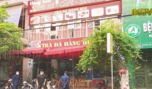 Lập bi&ecirc;n bản qu&aacute;n tr&agrave; đ&aacute; hoạt động trong cao điểm ph&ograve;ng, chống dịch Covid- 19