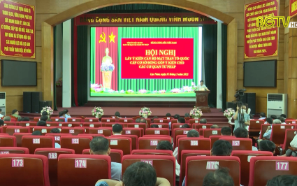 Lấy &yacute; kiến c&aacute;n bộ MTTQ cơ sở với c&aacute;c cơ quan tư ph&aacute;p huyện Lục Nam