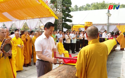 Lễ khởi động dự &aacute;n tr&ugrave;ng tu, t&ocirc;n tạo di t&iacute;ch lịch sử quốc gia ch&ugrave;a H&agrave;m Long 