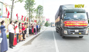 Lễ ra qu&acirc;n Bắc Giang hướng về TP Hồ Ch&iacute; Minh v&agrave; Đồng Nai