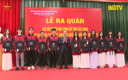 Lễ ra qu&acirc;n c&aacute;c đội tuyển thi học sinh giỏi quốc gia năm học 2022-2023 