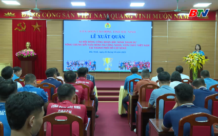 Lễ xuất qu&acirc;n đội B&oacute;ng c&ocirc;ng nh&acirc;n lao động