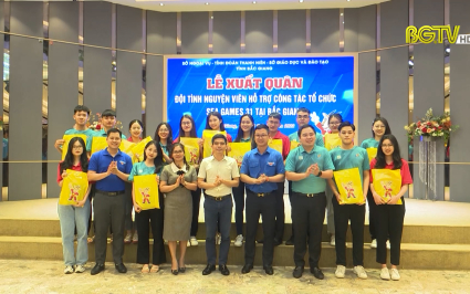 Lễ xuất qu&acirc;n đội t&igrave;nh nguyện vi&ecirc;n hỗ trợ c&ocirc;ng t&aacute;c tổ chức Sea Games