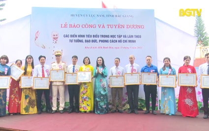 Lục Nam đẩy mạnh học tập v&agrave; l&agrave;m theo tư tưởng, đạo đức, phong c&aacute;ch Hồ Ch&iacute; Minh
