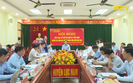 Lục Nam đủ điều kiện x&eacute;t đạt chuẩn huyện n&ocirc;ng th&ocirc;n mới