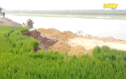 Lục Nam: Khai th&aacute;c c&aacute;t sỏi ảnh hưởng tới sản xuất n&ocirc;ng nghiệp