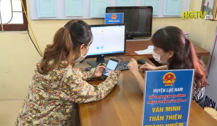 Lục Nam: Nỗ lực n&acirc;ng tỷ lệ sử dụng dịch vụ c&ocirc;ng trực tuyến