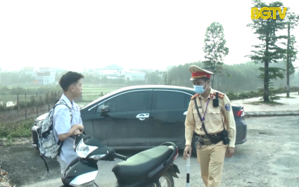 Lục Nam: Xử l&yacute; 432 học sinh vi phạm trật tự giao th&ocirc;ng 