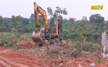 Lục Ngạn đẩy nhanh tiến độ GPMB dự &aacute;n đường v&agrave;nh đai Thị trấn Chũ