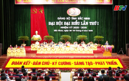 Ng&agrave;y l&agrave;m việc thứ nhất Đại hội đại biểu đảng bộ tỉnh Bắc Ninh lần thứ I