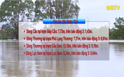 Lũ c&aacute;c s&ocirc;ng dao động ở mức đỉnh lũ