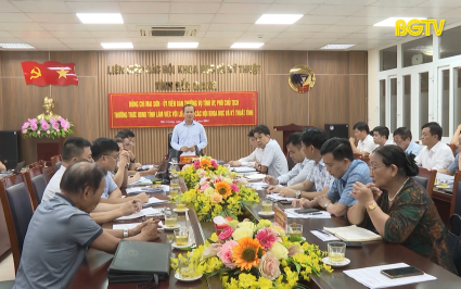 PCT TT UBND tỉnh l&agrave;m việc với Li&ecirc;n hiệp c&aacute;c Hội Khoa học v&agrave; Kỹ thuật 