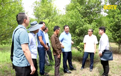 Ph&aacute;i đo&agrave;n tỉnh Bắc Giang khảo s&aacute;t v&agrave; thu thập th&ocirc;ng tin về n&ocirc;ng nghiệp tại tỉnh Xay Sổm Bun, L&agrave;o
