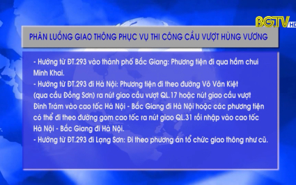 Hướng dẫn ph&acirc;n luồng giao th&ocirc;ng phục vụ thi c&ocirc;ng cầu vượt H&ugrave;ng Vương