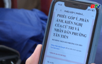 Phiếu g&oacute;p &yacute; điện tử - R&uacute;t ngắn khoảng c&aacute;ch giữa ch&iacute;nh quyền v&agrave; người d&acirc;n