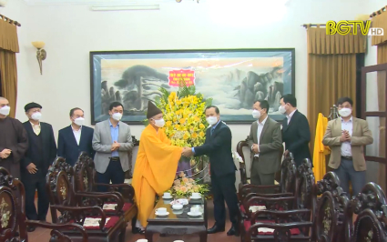 Ph&oacute; Chủ tịch Thường trực UBND tỉnh ch&uacute;c Tết một số H&ograve;a thượng, Thượng tọa Gi&aacute;o hội Phật gi&aacute;o