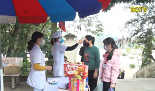 Ph&ograve;ng chống dịch Covid- 19 ở Khu Di t&iacute;ch Ho&agrave;ng Hoa Th&aacute;m