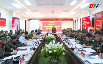 Qu&acirc;n khu 1 kiểm tra c&ocirc;ng t&aacute;c ứng ph&oacute; b&atilde;o số 11 tại Bắc Ninh