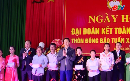 Rộn r&agrave;ng Ng&agrave;y hội Đại đo&agrave;n kết to&agrave;n d&acirc;n tộc tại x&atilde; Tuấn Đạo 