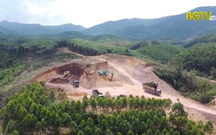 Sơn Động: Khai th&aacute;c đất san lấp ảnh hưởng tới cuộc sống người d&acirc;n 