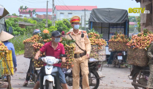 T&acirc;n Y&ecirc;n đảm bảo ATGT, ph&ograve;ng chống dịch Covid-19 phục vụ ti&ecirc;u thụ vải thiều