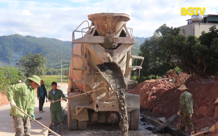 Tăng tốc thi c&ocirc;ng đường v&agrave;o khu du lịch sinh th&aacute;i Khe Rỗ