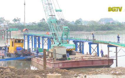 Tập trung đẩy nhanh thi c&ocirc;ng cầu Đồng Việt