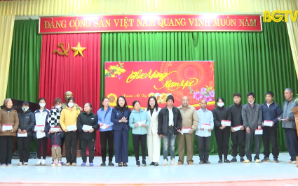 Thăm, tặng qu&agrave; Tết tại huyện Lục Nam, thị x&atilde; Việt Y&ecirc;n 
