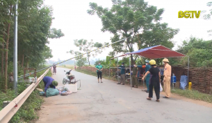 Thiết lập chốt kiểm so&aacute;t ph&ograve;ng, chống dịch tại Thượng Lan