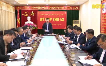 Th&ocirc;ng c&aacute;o b&aacute;o ch&iacute; Kỳ họp thứ 43 của Ủy ban kiểm tra Tỉnh ủy kh&oacute;a XIX