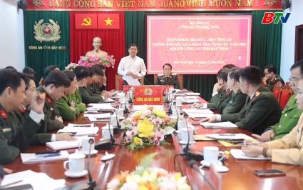 Thứ trưởng Bộ C&ocirc;ng an kiểm tra c&ocirc;ng t&aacute;c tại C&ocirc;ng an tỉnh Bắc Ninh