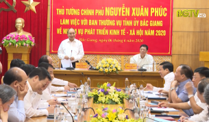 Thủ tướng Ch&iacute;nh phủ thăm v&agrave; l&agrave;m việc tại tỉnh Bắc Giang