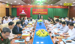 Thường trực Tỉnh ủy l&agrave;m việc với Ban thường vụ Th&agrave;nh ủy Bắc Giang