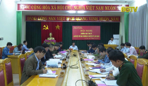 Thường trực Tỉnh ủy l&agrave;m việc với BTV Huyện ủy Lục Ngạn