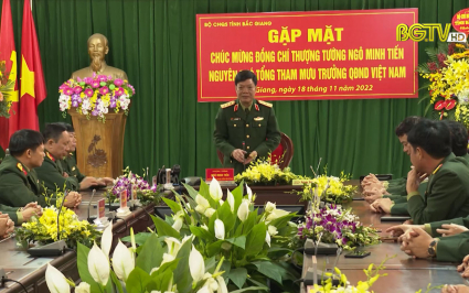 Thượng tướng Ng&ocirc; Minh Tiến thăm Bộ CHQS tỉnh Bắc Giang