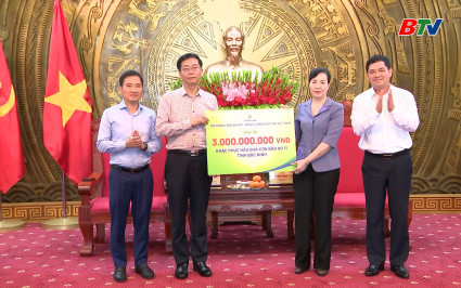 Tiếp nhận ủng hộ tỉnh Bắc Ninh khắc phục hậu quả cơn b&atilde;o số 11