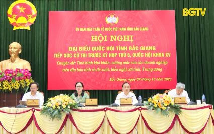 Tiếp x&uacute;c cử tri chuy&ecirc;n đề về th&aacute;o gỡ kh&oacute; khăn cho doanh nghiệp 