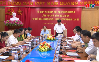 Tổ gi&uacute;p việc BCĐ Trung ương thực hiện Nghị quyết 57 l&agrave;m việc tại Bắc Ninh