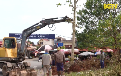 Th&agrave;nh phố Bắc Giang tập trung khắc phục, xử l&yacute; v&agrave; trồng lại c&acirc;y xanh 