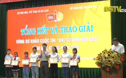Trao giải cuộc thi Đại sứ văn h&oacute;a đọc tỉnh Bắc Giang năm 2022