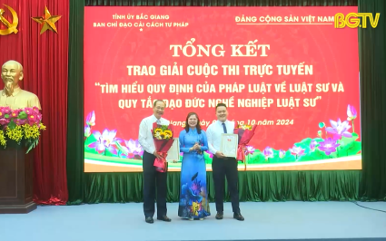 Trao giải cuộc thi trực tuyến T&igrave;m hiểu về nghề luật sư 