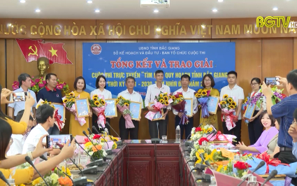 Trao giải cuộc thi "T&igrave;m hiểu Quy hoạch tỉnh Bắc Giang"