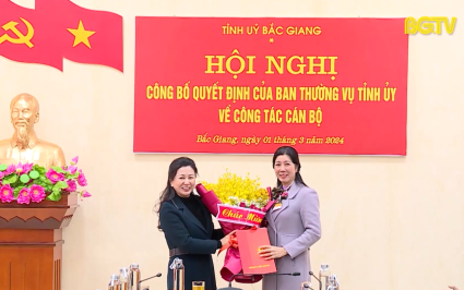 Trao quyết định bổ nhiệm Ph&oacute; trưởng Ban Tổ chức Tỉnh ủy