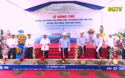 Triển khai thi c&ocirc;ng x&acirc;y dựng cầu Đồng Việt, huyện Y&ecirc;n Dũng