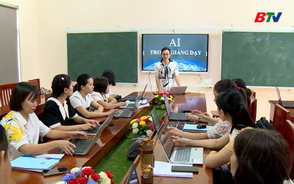 Trường THPT Việt Y&ecirc;n số 2 thi đua ứng dụng c&ocirc;ng nghệ AI trong dạy, học