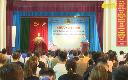 Truyền h&igrave;nh C&ocirc;ng đo&agrave;n: Tuy&ecirc;n truyền ph&aacute;p luật ở khu nh&agrave; trọ